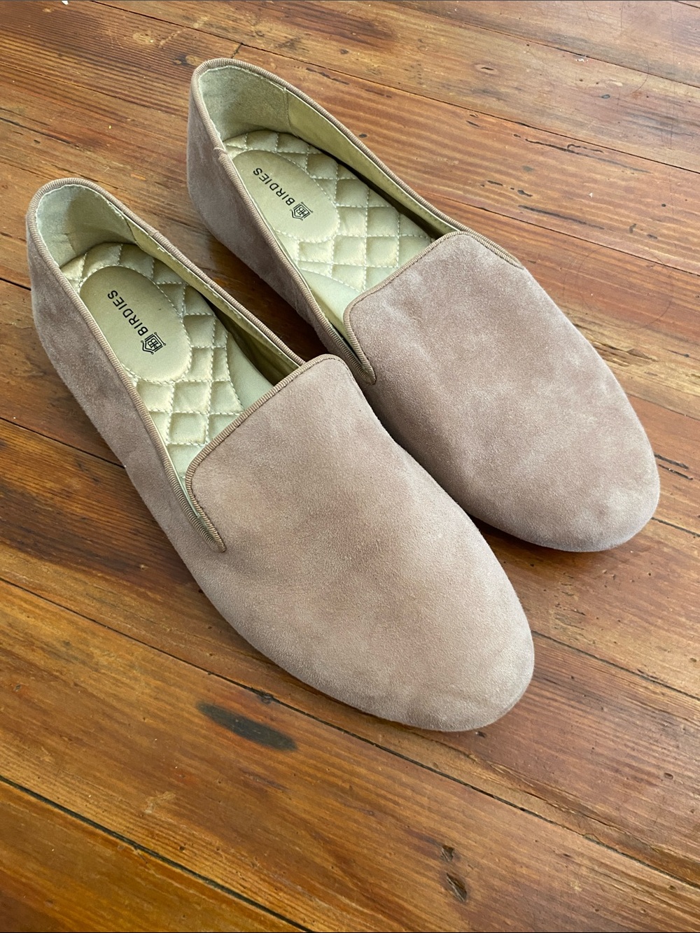 Birdies Women’s The Starling Latte Suede Slip-On Loafers Tan Size 7.5